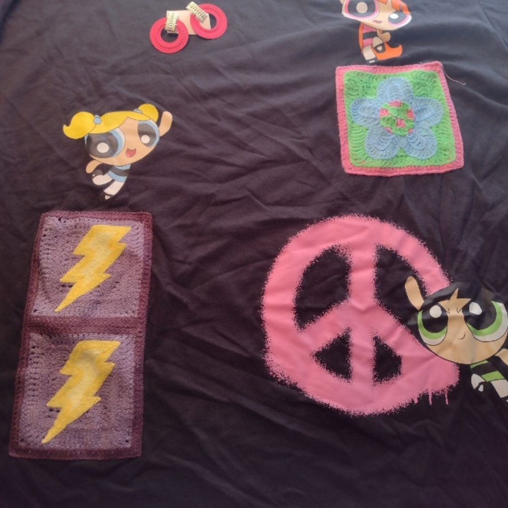 Power Puff Girls, Jr's 3xl T-shirt w NEW Earrings & Free Thank You Gift